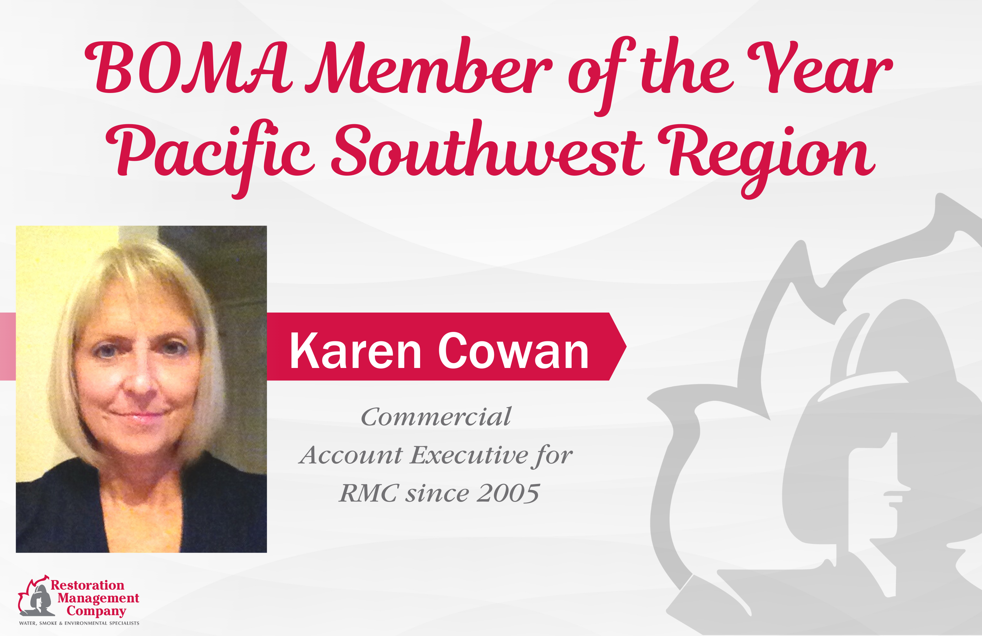Karen Cowan Announced BOMA Regional Member of the Year!